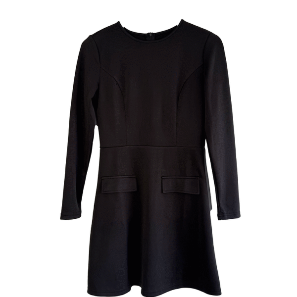 Vestido negro manga larga