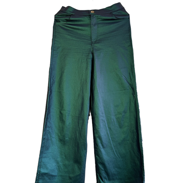 Pantalón metalizado verde