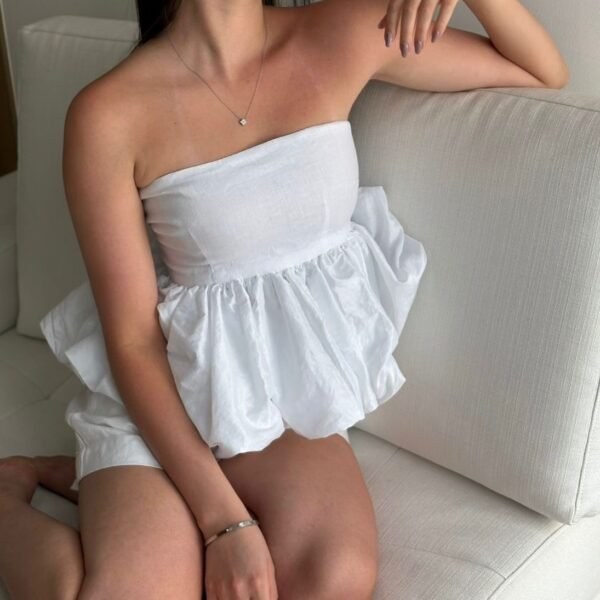 Top Strapless en Lino Ajustable