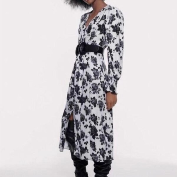 Vestido Midi Floral Zara